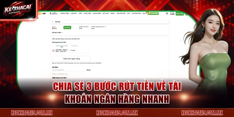 Chia sẻ 3 bước rút tiền về tài khoản ngân hàng nhanh